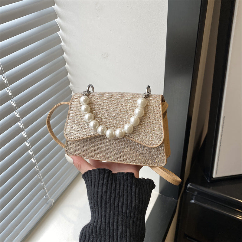 Women Mini Handbag with Bead Accent