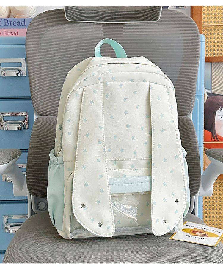 Comfortable Star-Printed School Backpack