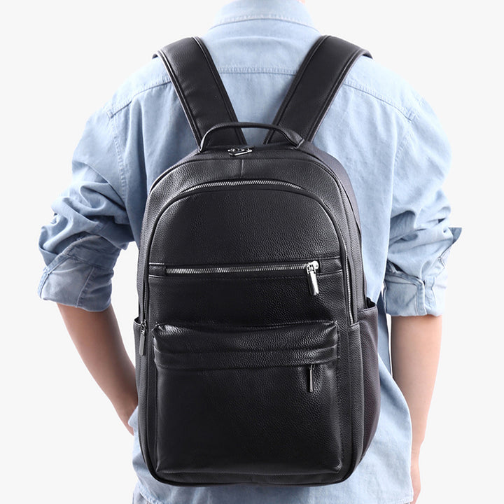 Sleek Textured Leather Backpack Cardanzo