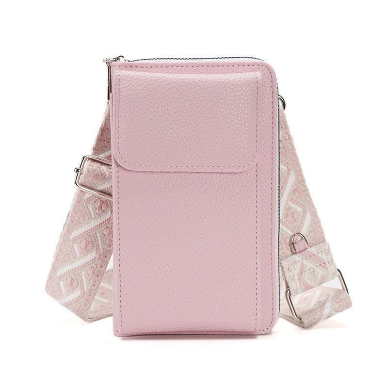 Shoulder bag with phone pocket