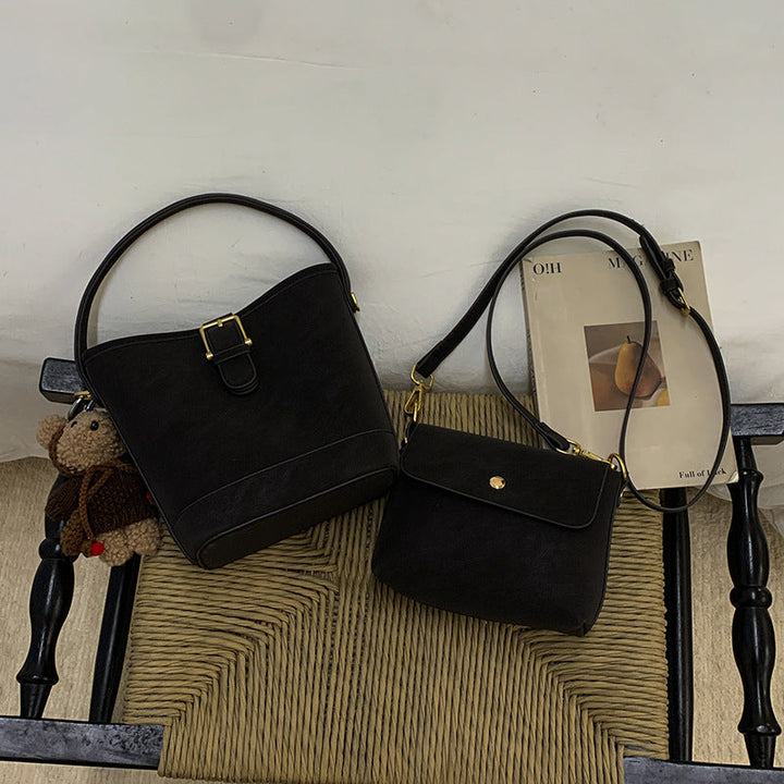 Women Hobo and Mini Handbag Set with Playful Pendant