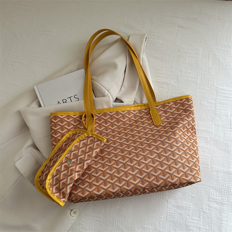 Women's elegant shopping bag with modern pattern