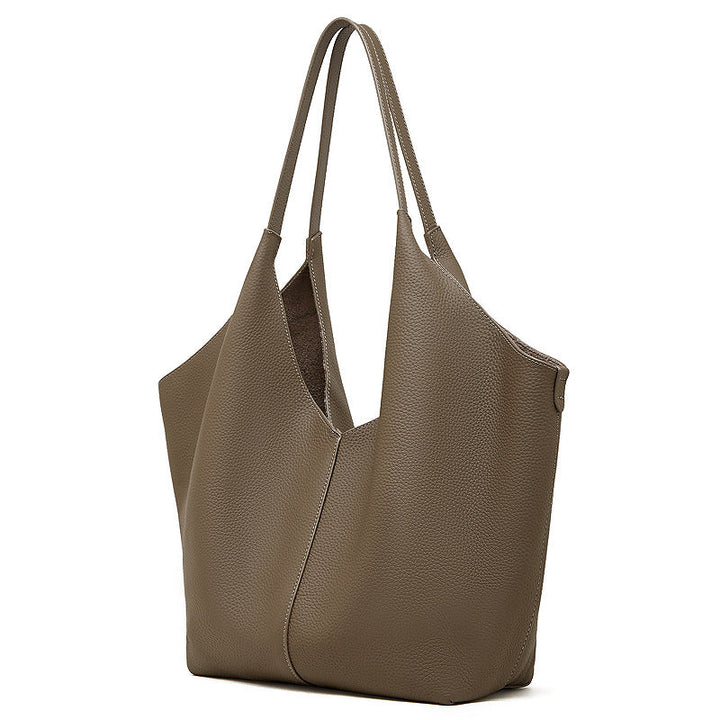 Women's tote bag in modern minimalist design with spacious interior layout