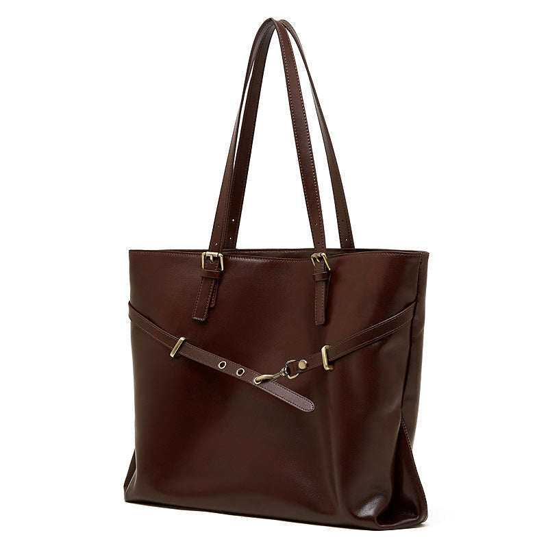 Women's elegant tote bag with practical interior design and stylish accents