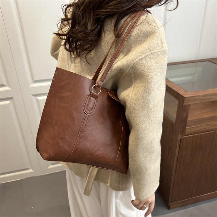 Women's elegant shopping bag with textured design