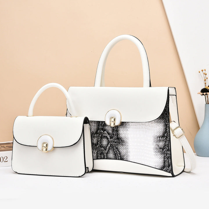 Women's Handbag Set with Luxurious Crocodile Leather Design