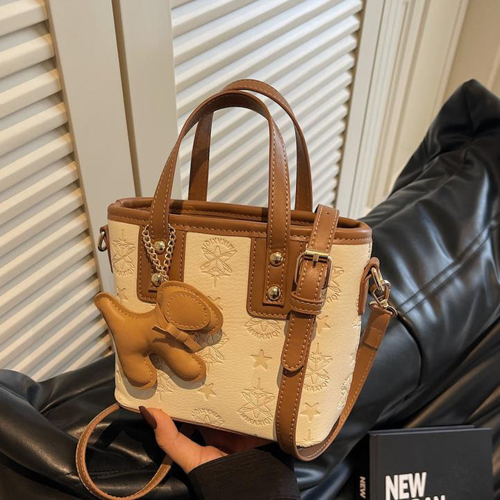Ladies Mini Handbag with Playful Pendant