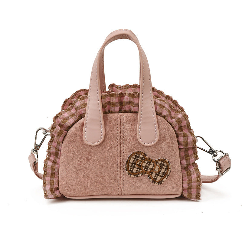 Women's Mini Hobo Bag with Playful Ruffle Design