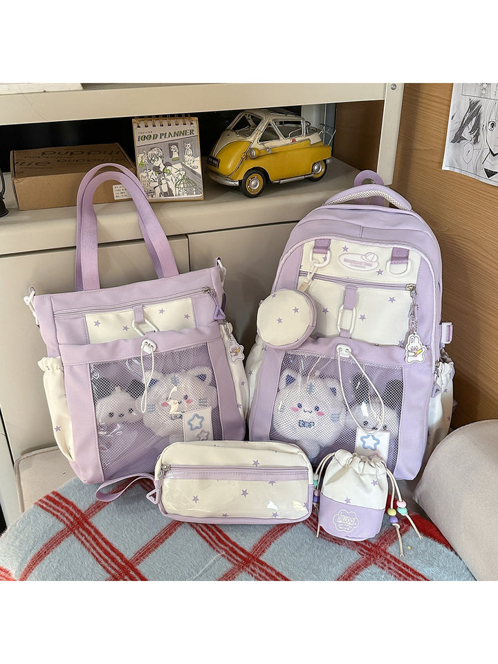 Plush School Backpack Set