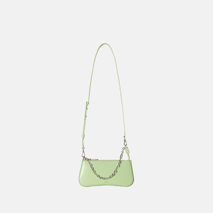 Women's elegant shoulder bag with chain accent