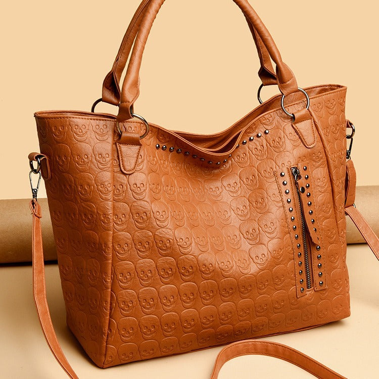 Women's fashionable tote bag with playful design