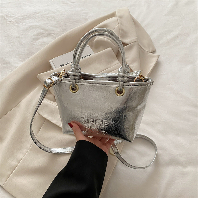 Women elegant mini handbag with structured design and removable shoulder strap