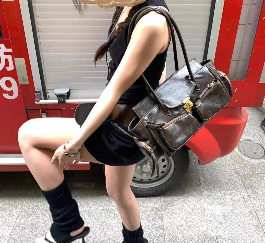 Retro Style Leather Handbag