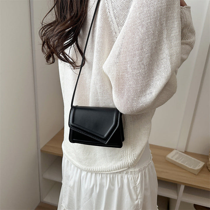 Women's mini handbag with elegant clasp closure technique