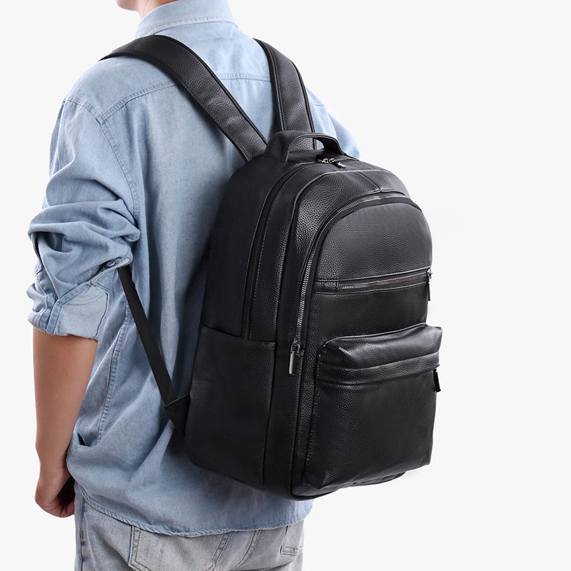 Sleek Textured Leather Backpack Cardanzo