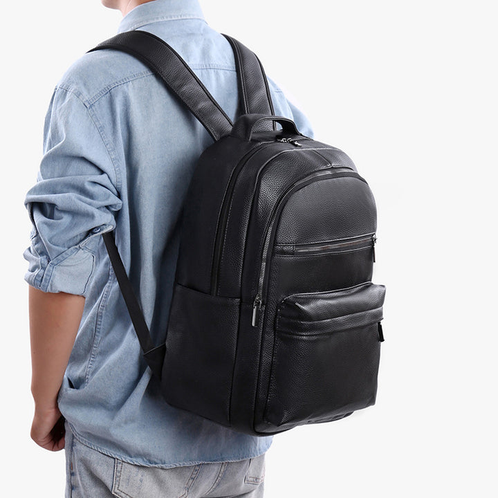 Sleek Textured Leather Backpack Cardanzo