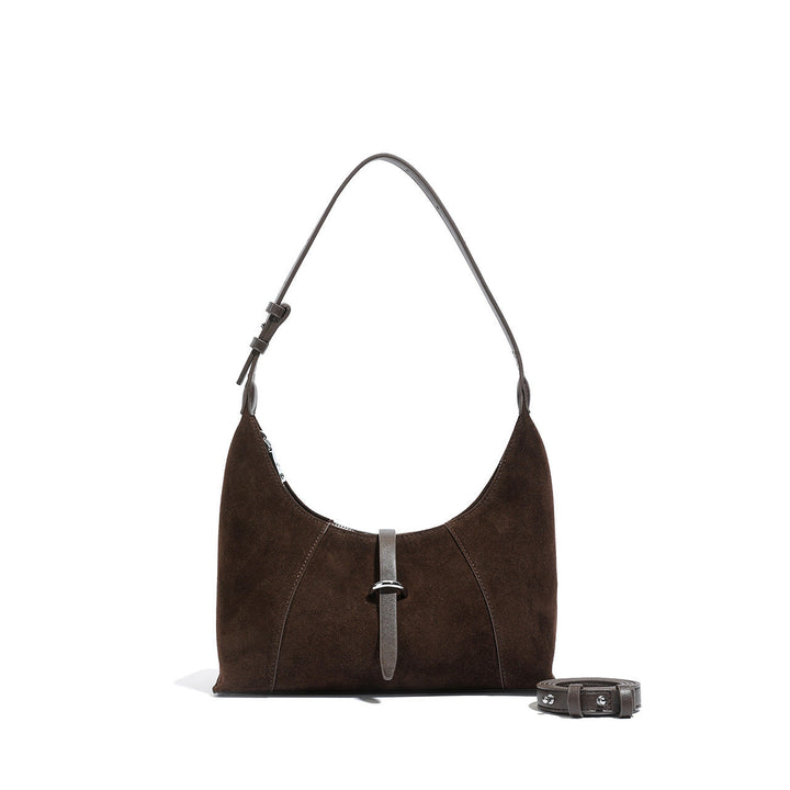 Women high-quality hobo bag made of suede