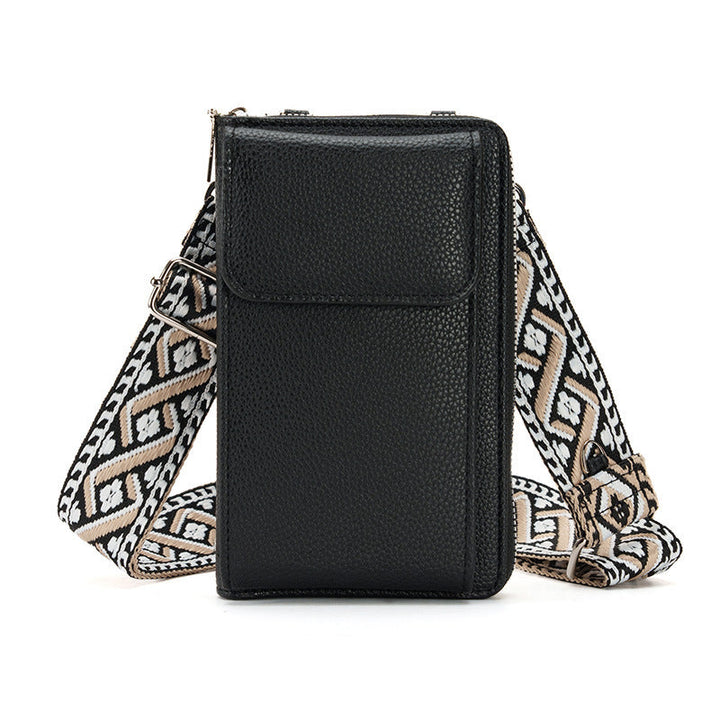 Shoulder bag with phone pocket