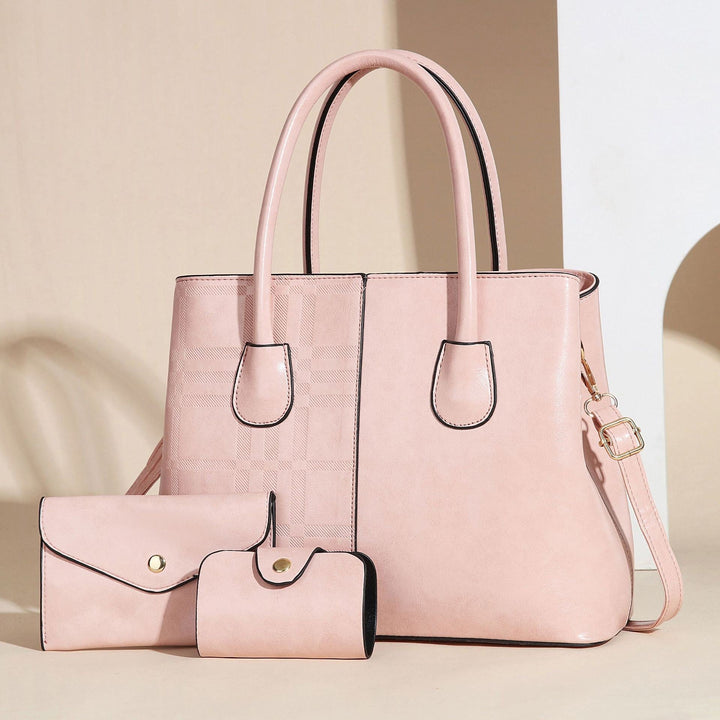 Ladies elegant tote handbag with detachable clutch and additional wallet