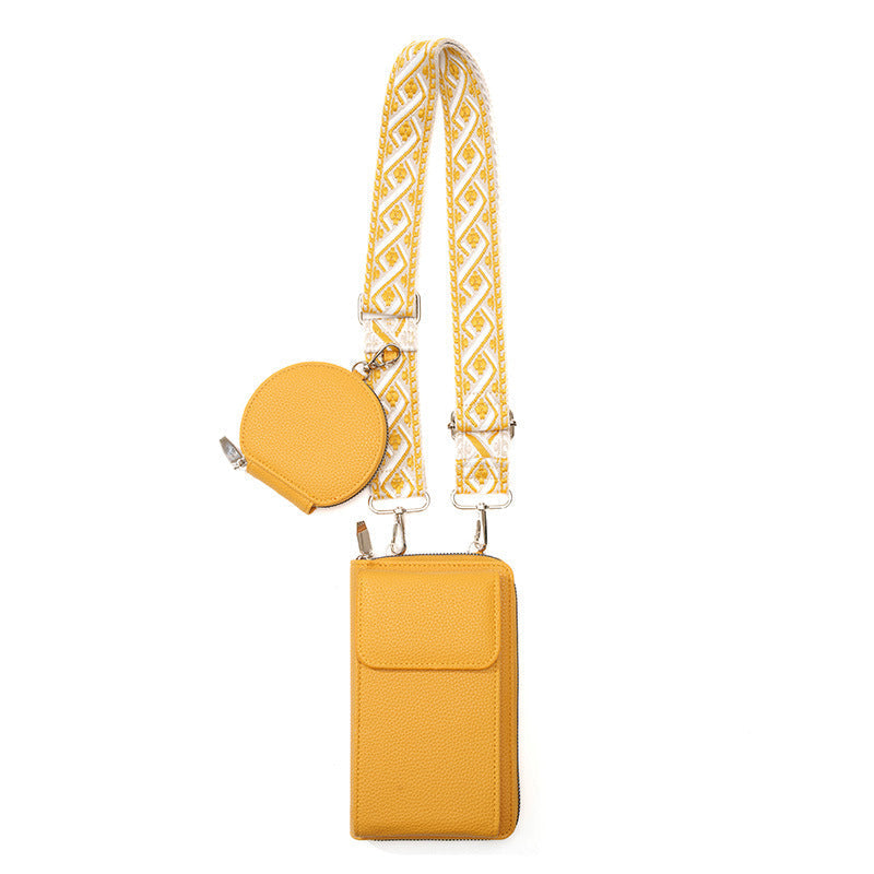 Shoulder bag with phone pocket