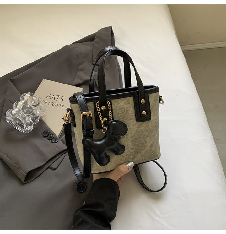 Women's mini handbag with removable charm