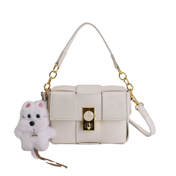 Women's shoulder bag with removable pendant