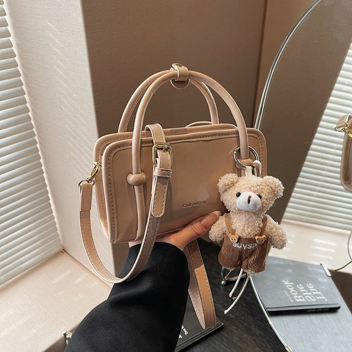 Women's mini handbag with cute bear charm
