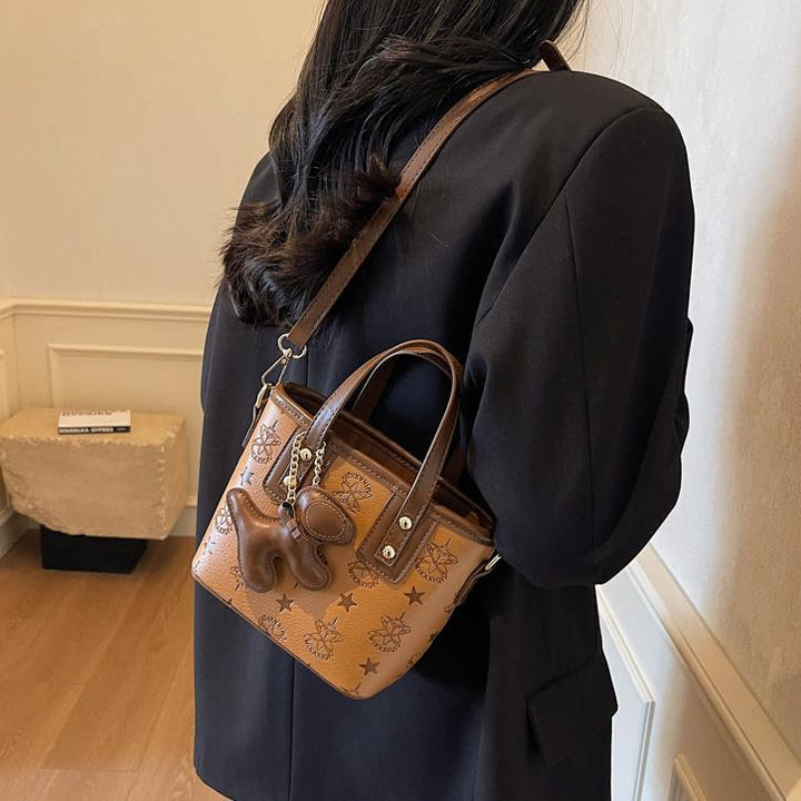 Ladies Mini Handbag with Playful Pendant