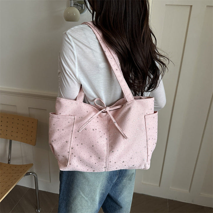 Women's Tote Bag with Sparkling Star Design