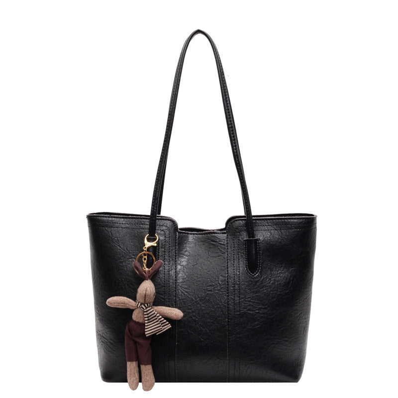 Ladies stylish tote bag with charming keychain