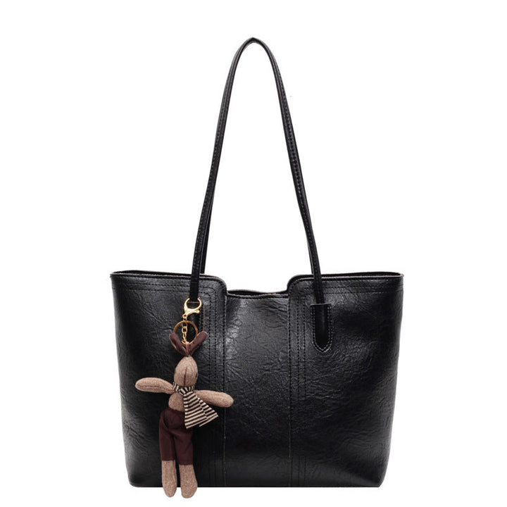 Ladies stylish tote bag with charming keychain