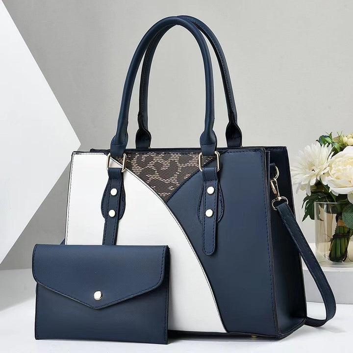 Ladies' fashionable tote bag with removable clutch