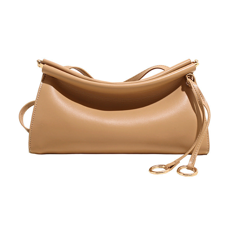 Women's elegant shoulder bag with modern, curved design
