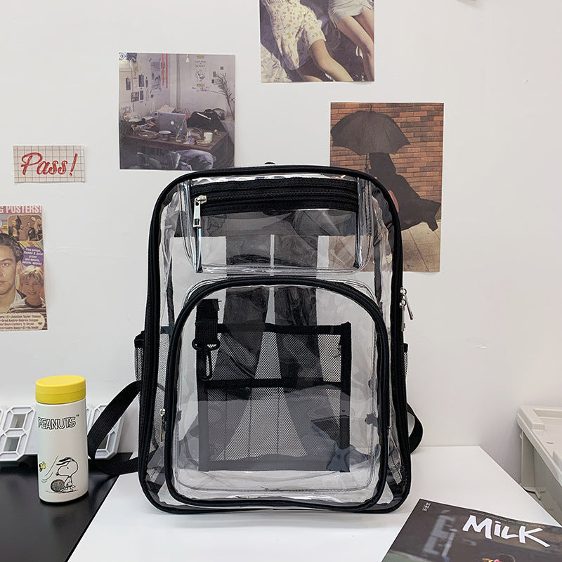 Transparent Multi-Pocket Clear School Backpack