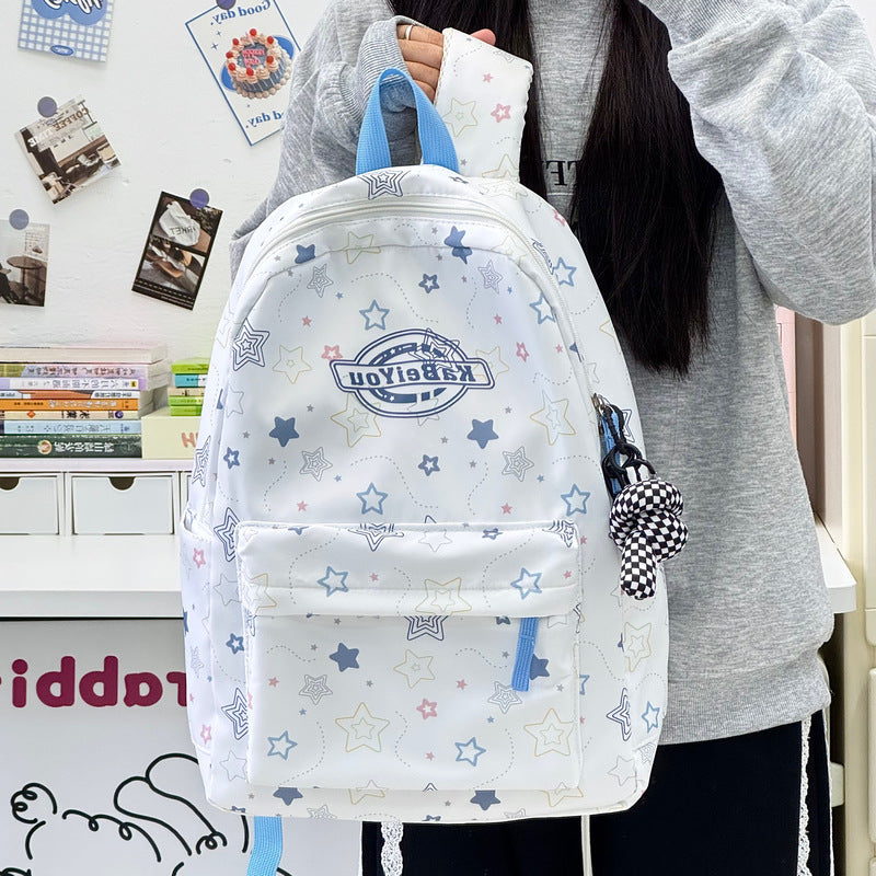 Star-Themed Multi-Compartt Backpack