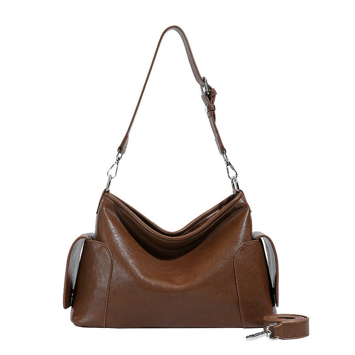 Women's shoulder bag made of high-quality synthetic leather with a stylish design
