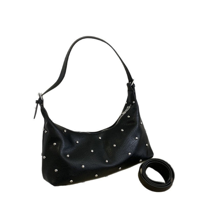 Women's casual shoulder bag with elegant pearl accents