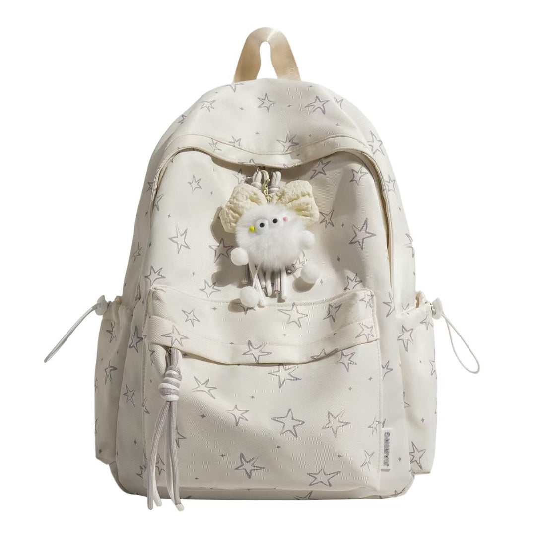 Star-Patterned Plush Backpack