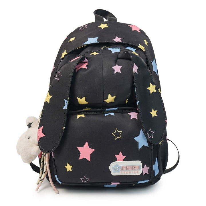 Cute Animal Ears Star Print School Backpack