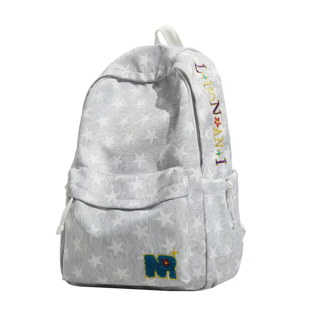 Star-Patterned Casual Backpack