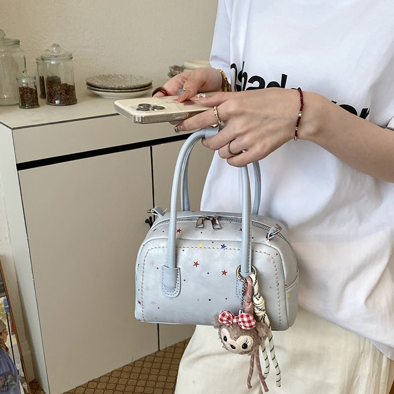 Women's Mini Handbag with Colorful Star Motif