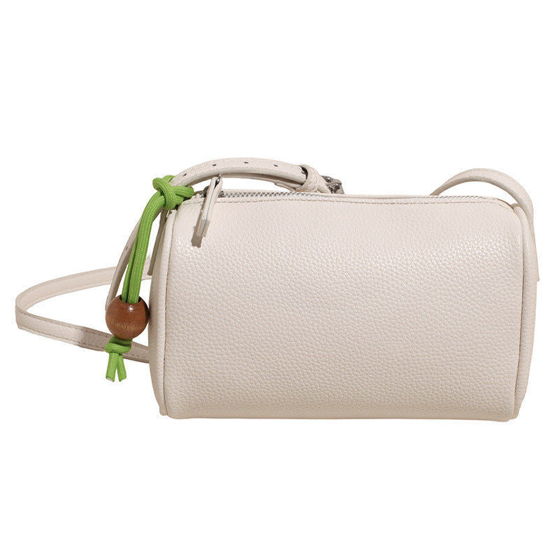 Women's Shoulder Bag made of high-quality synthetic leather with colorful drawstring