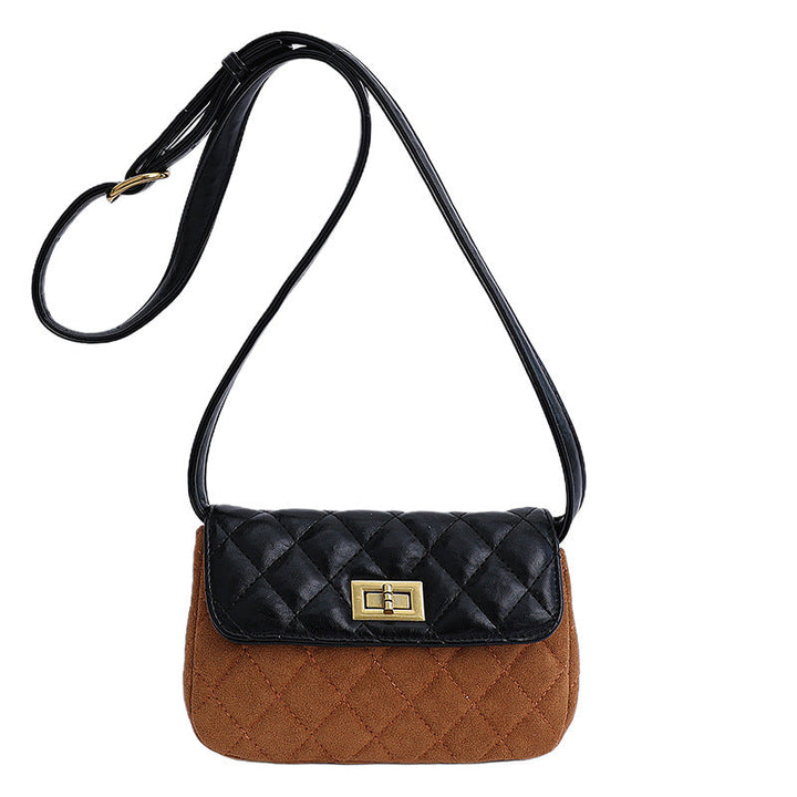 Women elegant shoulder bag with matte finish and textured design