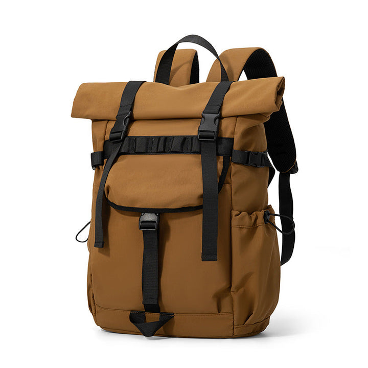 Urban Backpack with Flexible Roll Closure and Versatile Compartments