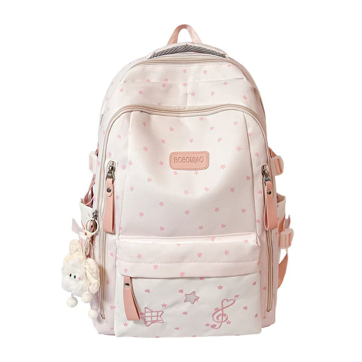 Star-Patterned School Backpack