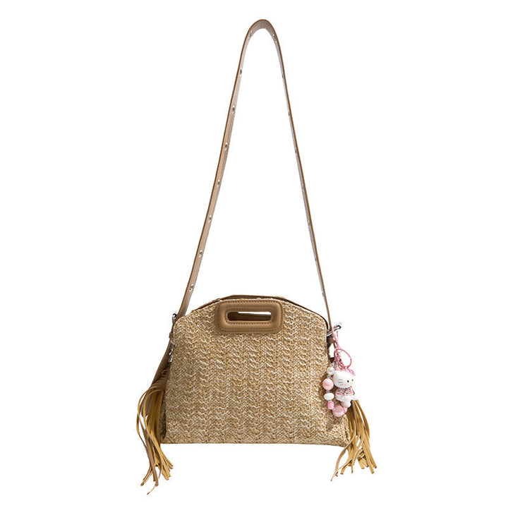 Ladies stylish shoulder bag with decorative fringe detail