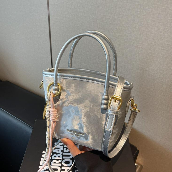 Women's Mini-Shopper Bag with Fashionable Chain Application