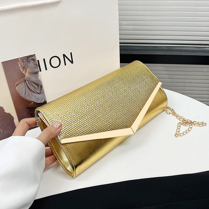Women elegant clutch bag with glitter accent