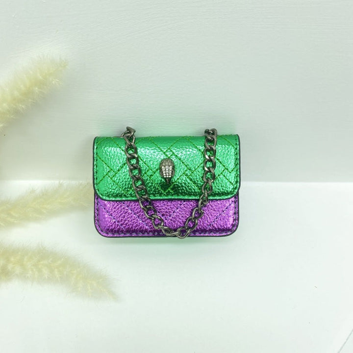 Women's mini glove bag with braided chain strap