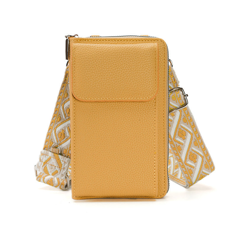 Shoulder bag with phone pocket